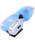 Knuckle Down To Packing With This Darn Reliable 3 In 1 Electric Strapping Machine showing blue and silver design with heat fusion cutter.