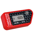 Vibration Hour Meter for Diesel and Gas Engines Waterproof IP68 with Two Sensitivity Settings Dialed In Partial Timer Tracks Total And Period Hours 0-99999 H 0.1 H Increments Resettable Maintenance Timer on red housing