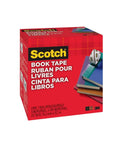 Clear Book Tape 3 Inch By 540 Inch, Heavy Duty Permanent Adhesive box with images of stacked books on the packaging.