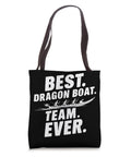 Black Paddler Tote Bag for Dragon Boat Racing and Dragonboating Enthusiasts with white text and paddling graphic