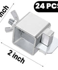 24 Pack Butt Welding Clamps Pro Grade for Edge to Edge Welding, 2 inch by 1 inch size, metal construction with wingnut