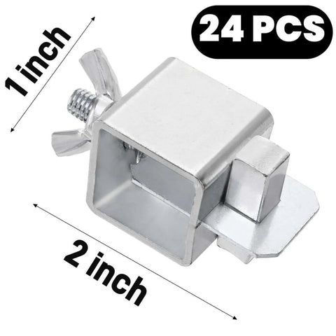 24 Pack Butt Welding Clamps Pro Grade for Edge to Edge Welding, 2 inch by 1 inch size, metal construction with wingnut