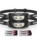 Two Pack Universal LED Headlamps With Batteries Included For Outdoors Camping Hiking And Emergency Use Ultra Bright Hands Free Light