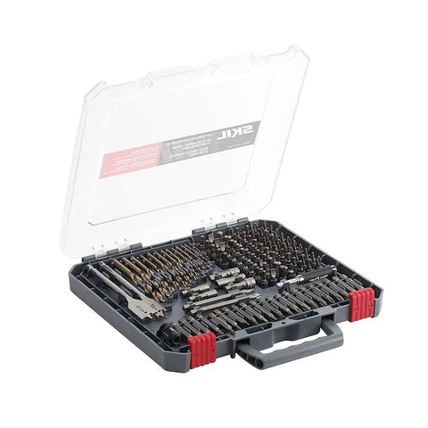 120 Piece Drilling and Screw Driving Bit Set With Bit Grip, Handy Carry Case, All In One Kit For Home, Auto And DIY Projects