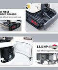 One Point Two Ton Mini Excavator With Nine Attachments For DIY Yard Landscaping 13.5HP Briggs And Stratton Gas Engine