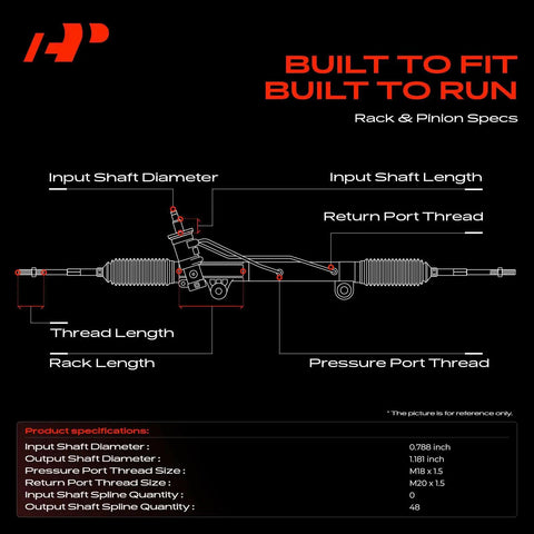 Diagram of Power Steering Gearbox For Ram 2500 2009 To 2012 3500 2009 To 2012 4000 2009 To 2010 Replacement 52122316AF