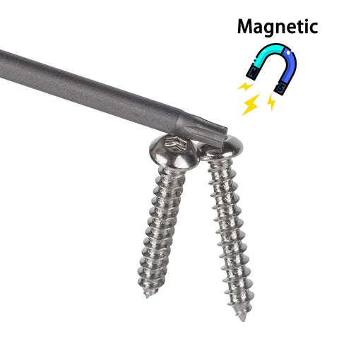 Torx Security Screwdriver Bit Set 10 Piece T6 To T40 With Quarter Inch Magnetic Hex Shank lifting screws