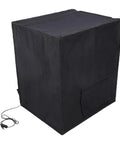 Fireproof 3D Printer Enclosure With Fan Exhaust Kit And LED Light For Ender Series Printers, cube shape, black fabric cover