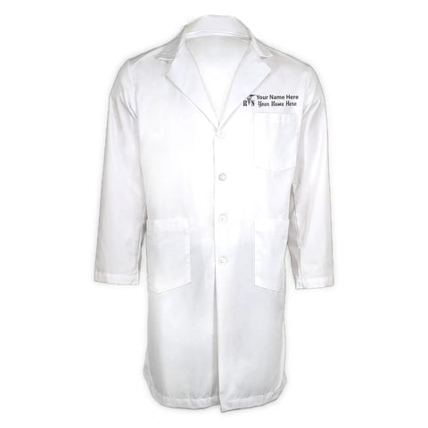 Personalized Embroidered Lab Coat With Name And Title For Medical Pros And Scientists Premium Quality Comfortable Fit White Unisex Size Large Everyday Wear