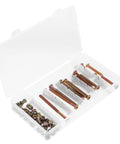 49 Piece M6 Hex Drive Screws And Barrel Nuts Set For Bed Frame Assembly And Home Repairs in storage box