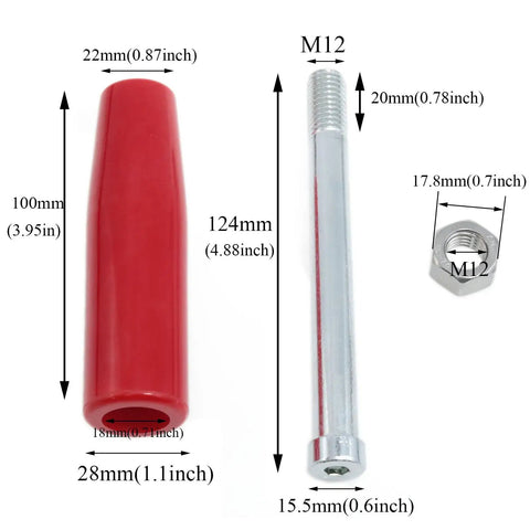 Red M12 Threaded Lathe Hand Wheel With Revolving Crank Handle And Nuts For Housing Construction Furniture Repair Lathes Fixtures And Fences Heavy Duty Pro Grade Workshop Accessory dimensions