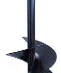 Beefy Heavy Duty 18 Inch Earth Auger With 2 Inch Round Drive 4 Ft Long Replaceable Edges showing thick double flighting