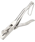 V Shape Pig Ear Mark Plier Stainless Steel Ear Notcher With Buckle For Cattle Sheep And Goats, ergonomic handle view