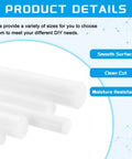 White Abs Plastic Rod 30mm By 200mm Round Solid Bar For Diy Model Making And Architecture Projects Smooth Cut set of 3