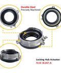 Hella Tough 4wd Auto Locking Hub Actuator Pair features durable steel design, precise machining for reliable performance.