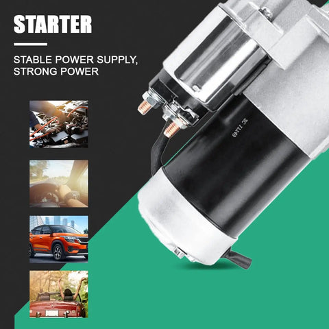 Hot New Starter Motor Upgrade For Jeep Cherokee And Wrangler 1999 To 2002 4.0L L6 Engine 242cid close-up view with electrical terminals.