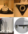 Tank Bolt Assembly Kit For Wellworth Toilets With Triangle Washer And Brass Bolts, Easy Install, Leak Proof Seal, Gasket Kit