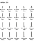 Rock Solid 1000 Piece Mini Screw Assortment Kit M1.6 To M3 Heavy Duty Carbon Steel Fasteners various sizes displayed.