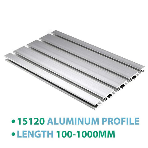 Top Tier 15X120 Aluminum Extrusion Profile With Sleek Anodized T Slot Grooves For Smooth CNC Axis Mounting, multiple lengths
