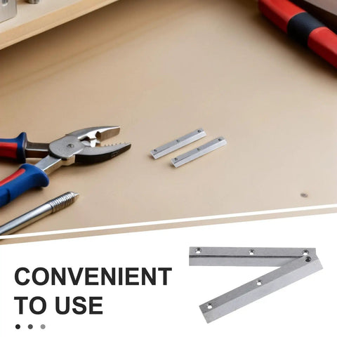 Two Pack Measuring Sliding Vernier Scale 54mm Auxiliary Scale For Calipers Repairs And Machining next to pliers on a table