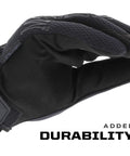 Covert Tactical Work Gloves With Secure Fit and Flexible Grip for Multi Purpose Use Durable Touchscreen Safety Gloves for Men XL Black palm view