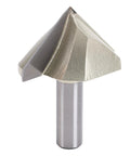 Hot Selling 90 Degree V Groove Router Bit With Tungsten Steel Carving Tips And Half Inch Shank For Woodworking Pros Needing Clean Decks, Custom Signs And Fancy Lettering Right Now, close-up view.