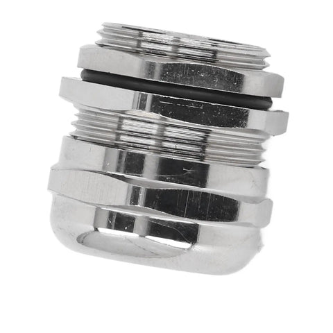 Close-up of M25 Adjustable Stainless Steel Cable Gland Kit for 10-16mm cables showing threading and sealing features.