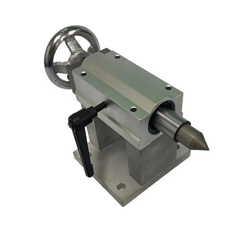 Top Shelf Four Axis Rotary Tailstock For Cnc Milling Machines With 70mm Or 92mm Centers, aluminum material with precision tip.