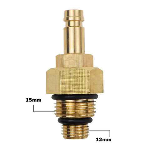 Exhaust Back Pressure Tester Kit For Diesel Engines With Gauges And Adapters, 15mm to 12mm brass hose adapter