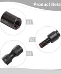 Hanger Bolt And Threaded Insert Driver Kit With Self Tapping Socket Adapters One Quarter Inch Hex Shank Chromium Vanadium Steel Drill Attachments For M6 M8 M10 Quick Install Durable Pro Grade DIY Tool Set, M6 adapter and threaded insert driver details