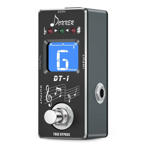 Chromatic Guitar Tuner Pedal DT1 With Pitch Indicator For Electric Guitar And Bass True Bypass Wide Range A0 To C8 Strobe Mode