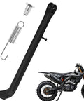 Heavy Duty Dirt Bike Stand With Spring, Side Kickstand For Mini Pit Bikes, shown with spring and bolt, for 70cc to 200cc dirt bikes.