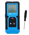 Hilitand Stud Finder with Accurate Detection Modes (4 in 1) featuring a digital display and side knob, alongside a small screwdriver.