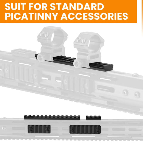 Slick 12 Piece T Nut And Screw Replacement Bundle For M Rail And M Loc Tactical Mounts With Picatinny Rails shown on a rail.
