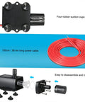 Mini Submersible Aquarium Pump DC 12V 5W Quiet Water Circulation with 3m Head Waterproof Turtle Tank Pump showing components