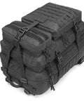 Rugged 45L Tactical Backpack for Men with MOLLE 3 Day Assault Bug Out Daypack, black heavy-duty military style for hiking.