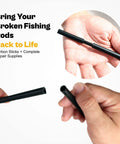 Comprehensive Fishing Rod Repair Kit With Glue For Freshwater And Saltwater Poles, Includes Carbon Fiber Sticks and Tape