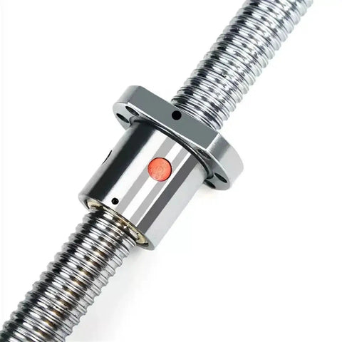 Heavy Duty HGR25 Linear Guideways Plus HGW25CC Sliders With SFU2510 C7 Ball Screw Nut Kit close-up of SFU2510 ball screw assembly.