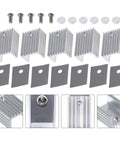 Heavy Duty Aluminum Heat Sink Kit 10 Pcs Triode Voltage Regulator Cooling Fins Metal Radiator For Electronics Computers Industrial Equipment Lightweight Quick Install Durable Thermal Management For Chips, 20x15x10 mm aluminum TO-220 heat sink kit with screws