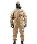 Hazmat Grade Disposable Coverall With Hood And Elastic Cuffs Size Small Medium For Emergency Responders Hospitals Chemical Plants Handling Chemicals