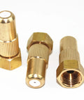 Copper Pottery Misting Nozzle For Garden Sprinklers High Pressure Direct Spray Must Have Adjustable Cone And Stream Settings Perfect For Crop Watering Irrigation Systems Easy DIY Installation; three nozzles in different angles