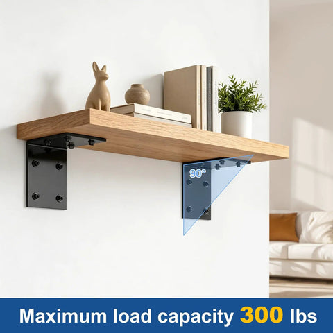 Super Strong Heavy Duty Steel L Angle Brackets Six By Six By Five Inches Two Pack For Wood Built To Support Three Hundred Pounds On Shelves