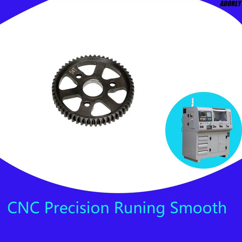54T Hard Steel Spur Main Gear For One Tenth Scale RC Slash Stampede Rustler E Revo Jato Rally T Maxx with CNC machine image