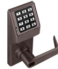 Heavy Duty Push Button Cylindrical Door Lock With Tough As Nails Zinc Alloy Build Hella Secure Password Access And Long Battery Life For Outdoor Commercial Use - Close-up of keypad and lever handle.