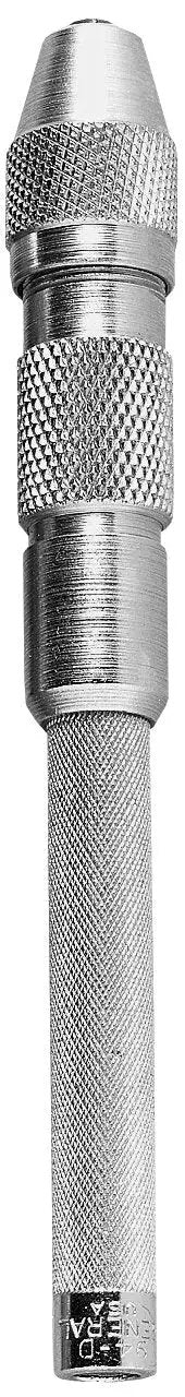 Heavy Duty Four Piece Single End Pin Vise Set With Sick Grip Holds Tiny Drill Bits Taps And Reamers Hollow Body Accepts Long Rods And Makes Your Workshop Jobs Run Like Clockwork, close-up view of pin vise