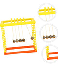 Newton's Cradle Desk Toy Set For Science Nerds And Curious Minds, Classic Pendulum Balance with plastic frame and balls