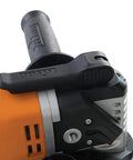 Close-up of Powerful 300W Corded Oscillating Multi Tool With Variable Speed, all-metal gearing, dual sided handle visible