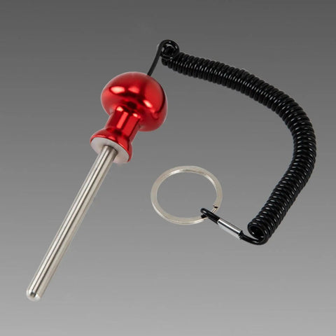 Red aluminum Weight Stack Pin With Lanyard For Gym And Weightlifting, Aluminum Alloy Loading Pin, Replacement Pin For Functional Training