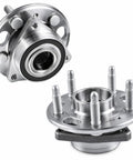 Pair Of Front Wheel Bearing Hub Assemblies 513288 OEM fit for Buick Regal, Chevy Equinox, Cadillac, showing dual angles.