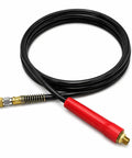 Heavy Duty Black Rubber Emergency Air Line Hose 12 Feet With Red Gladhand Grip 3 By 8 Inch Id Fits Universal Commercial Trucks And Trailers